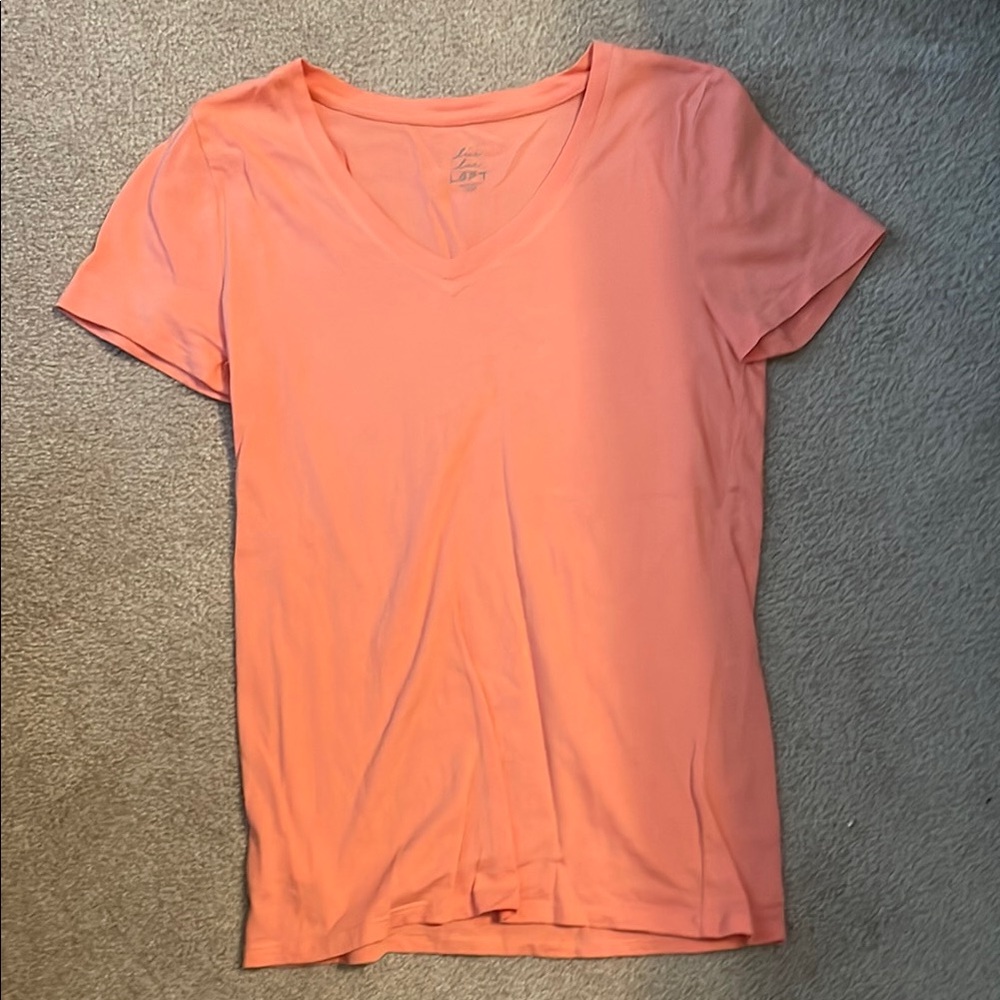 LOFT Orange Fitted Short Sleeve Tee